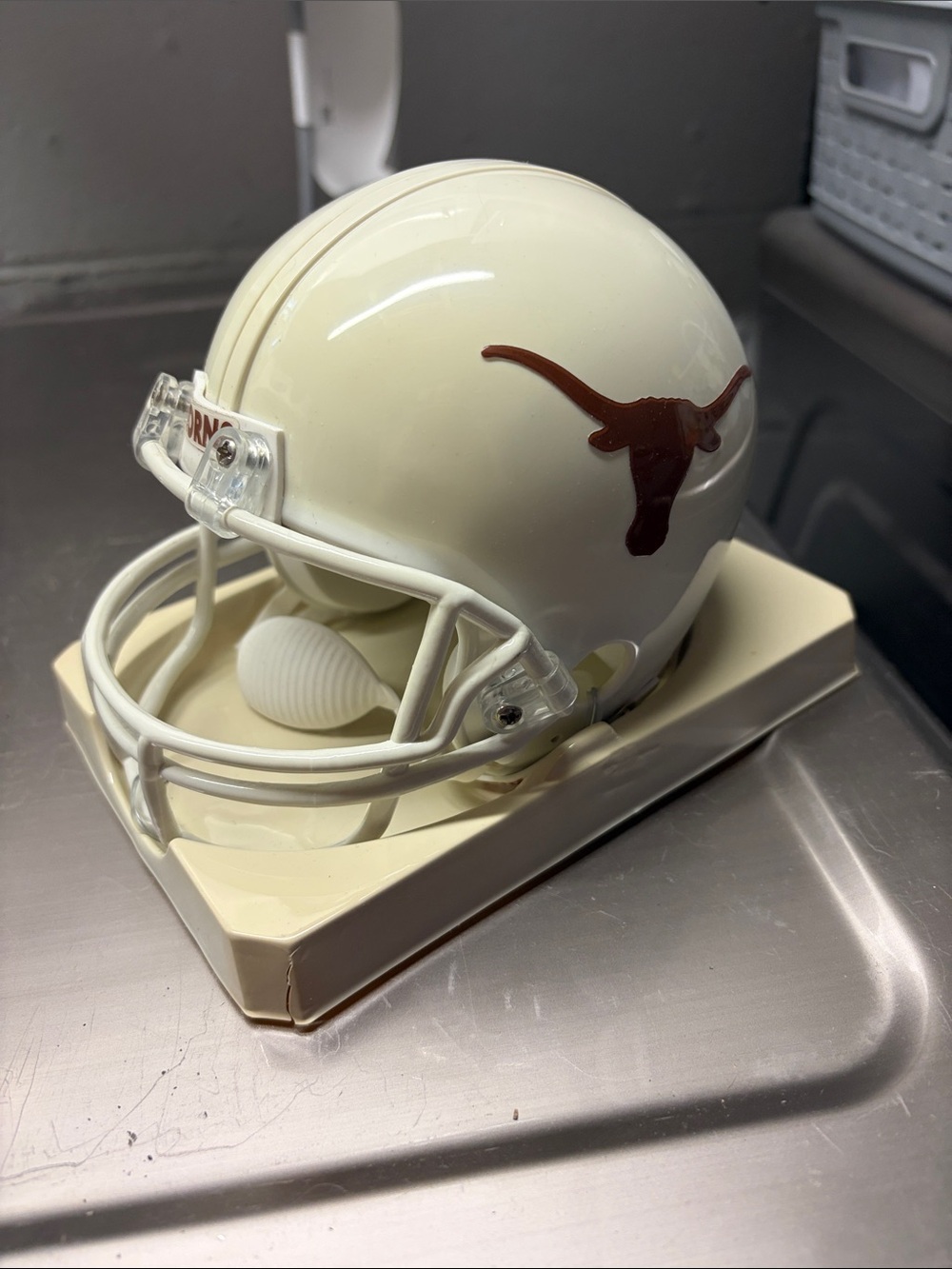 Texas Longhorns White Mini Football Helmet